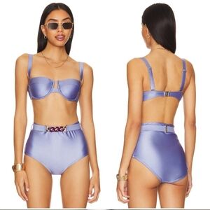 NWT‎ Zimmermann Cira High-Rise Chain Balconette Bikini Set 4